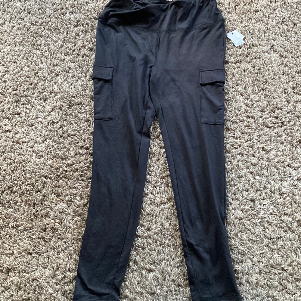 NWT Ultra Flirt black leggings Sz large